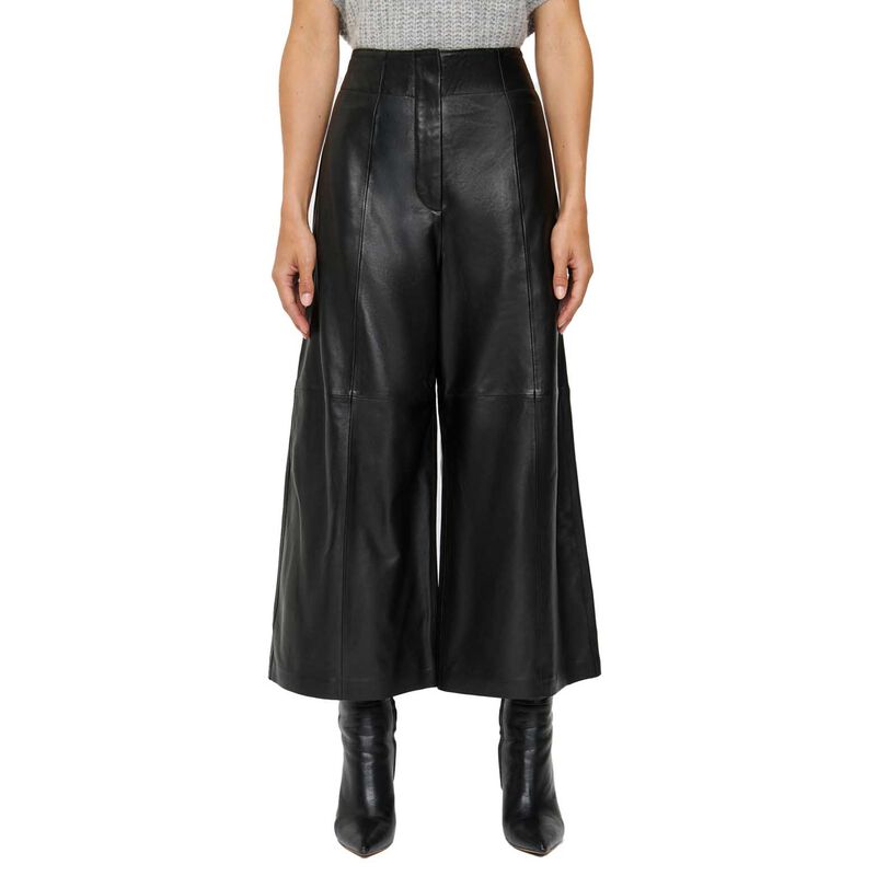 Veronika Maine Leather Cropped Pant image number 3